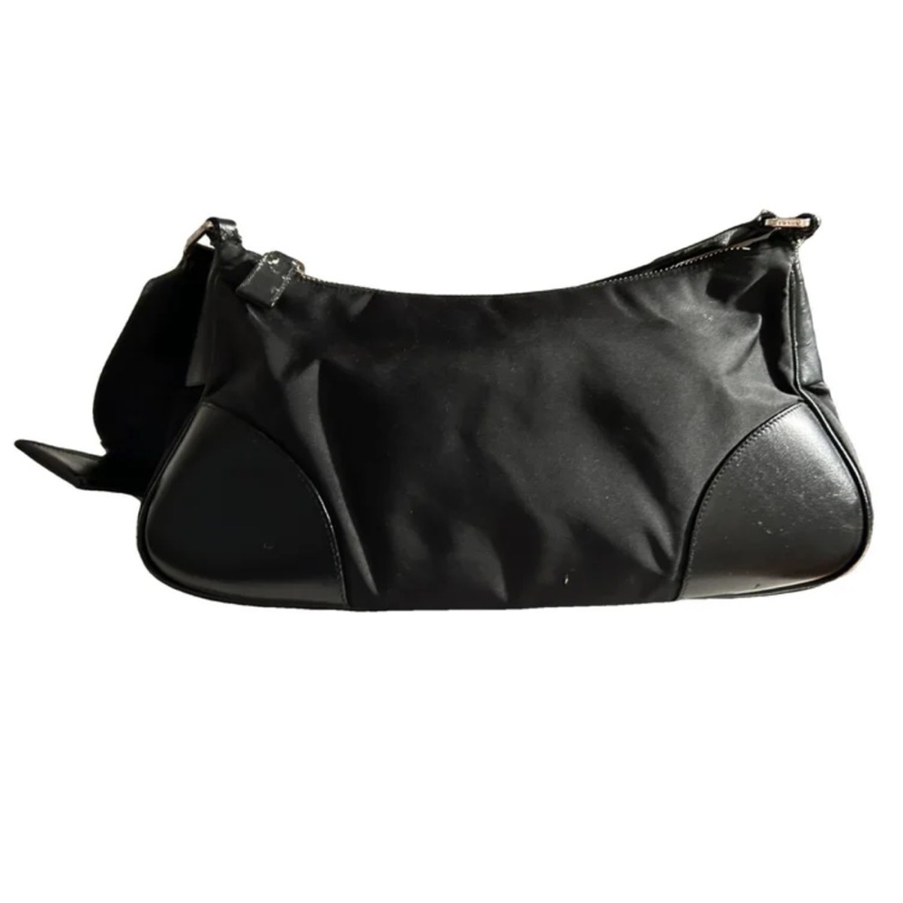 PRADA BLACK NYLON SHOULDER BAG Re-Edition 1995 - Picture 2 of 14
